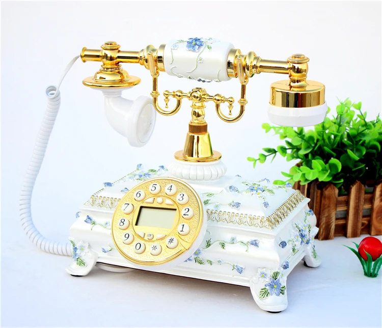 High end backlit, hands free retro phone, stylish cute creative, resin