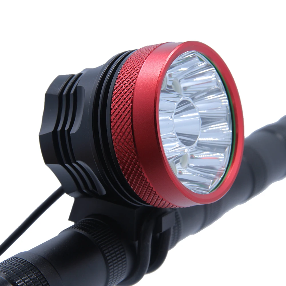 Walkfire водонепроницаемый велосипедный светильник налобный фонарь 20000 люмен 12 x XML T6 светодиодный велосипедный головной светильник+ аккумулятор 18650+ зарядное устройство