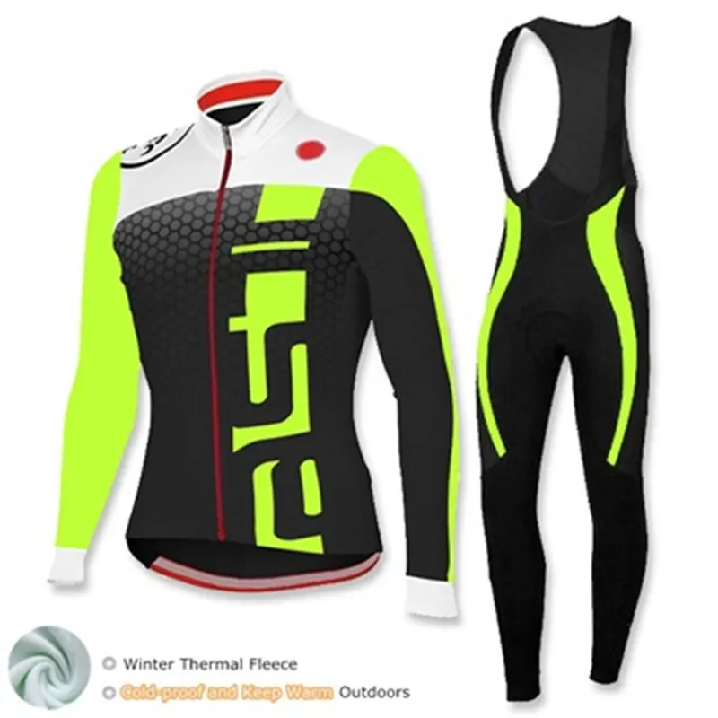 

Red & White Winter Thermal Fleece Men's Cycling Jersey Set/Mountain Bike Bicycle Uniform/Long Sleeve Cycling Clothing