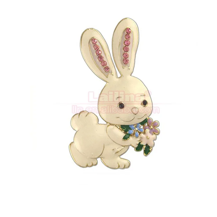 Rhinestone-Crystal-Rabbit-Brooch-Pin-Lovely-Bunny