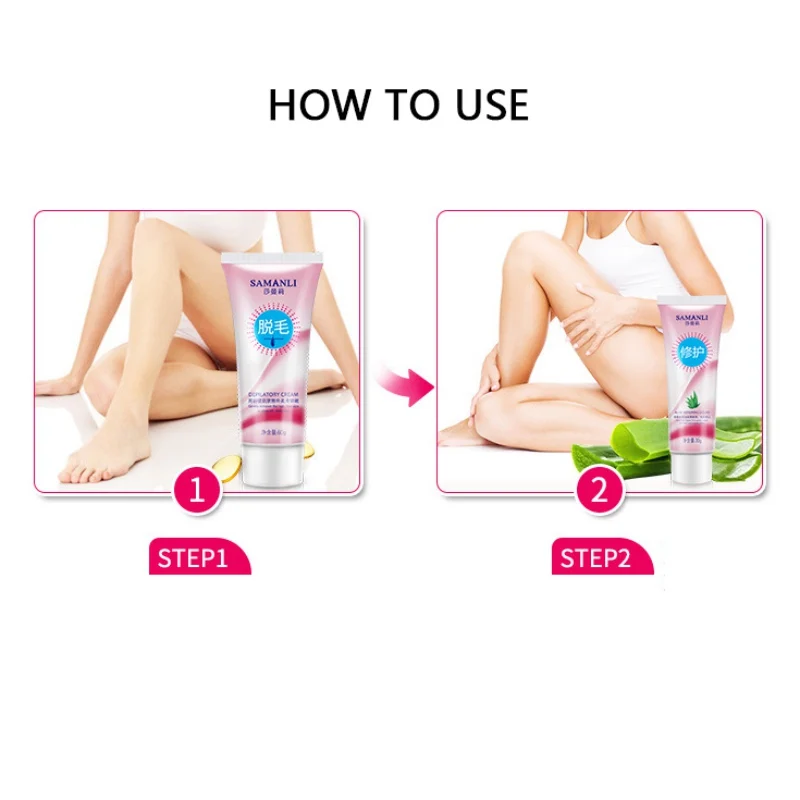 Mild No Stimulation 60g Hair Removal Cream 30g Repair Liquid Set For Men and Women Body Hand Leg Armpit Depilatory Cream