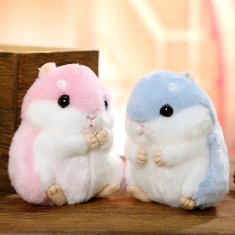 

Mini Hamster Keyrings Keychains Faux Rabbit Fur Pompom Fluffy Trinkets Car Handbag Pendant Key Chains Ring Holder K66