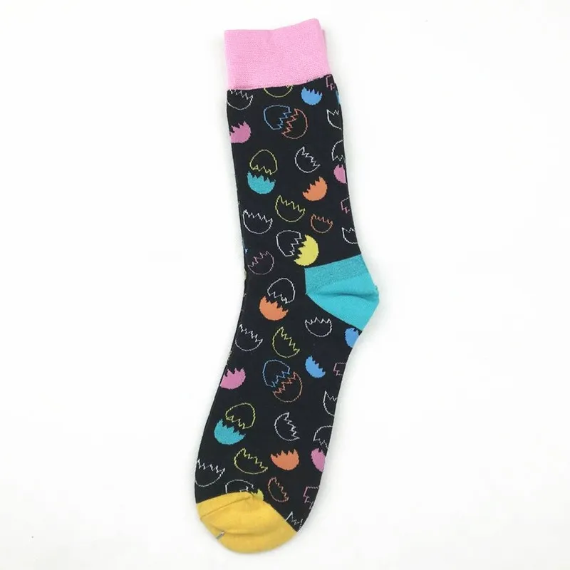 5 пар/лот хлопок Для мужчин носки красочные Jacquard Crew Happy Socks Корея Harajuku Животные кролик листья смешные носки Meias