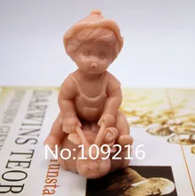 New Product!!1pcs 3D Lovely Girl Baby (zx216) Food Grade Silicone Handmade Soap Mold Crafts DIY Mould