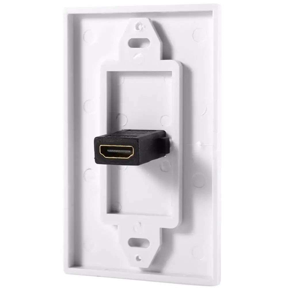 1-Порты и разъёмы настенная панель HDMI Панель уход за кожей лица крышка прямоугольной формы из АБС-пластика Пластик крепеж-Рогатка кронштейн тв удлинитель для головок прямоугольной формы