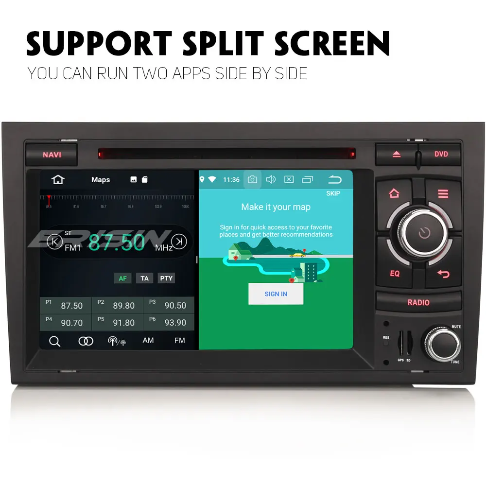 Perfect Erisin ES8828A  7" Android 8.0 Octa core 4G RAM Car DVD for AUDI A4 S4 RS4 4