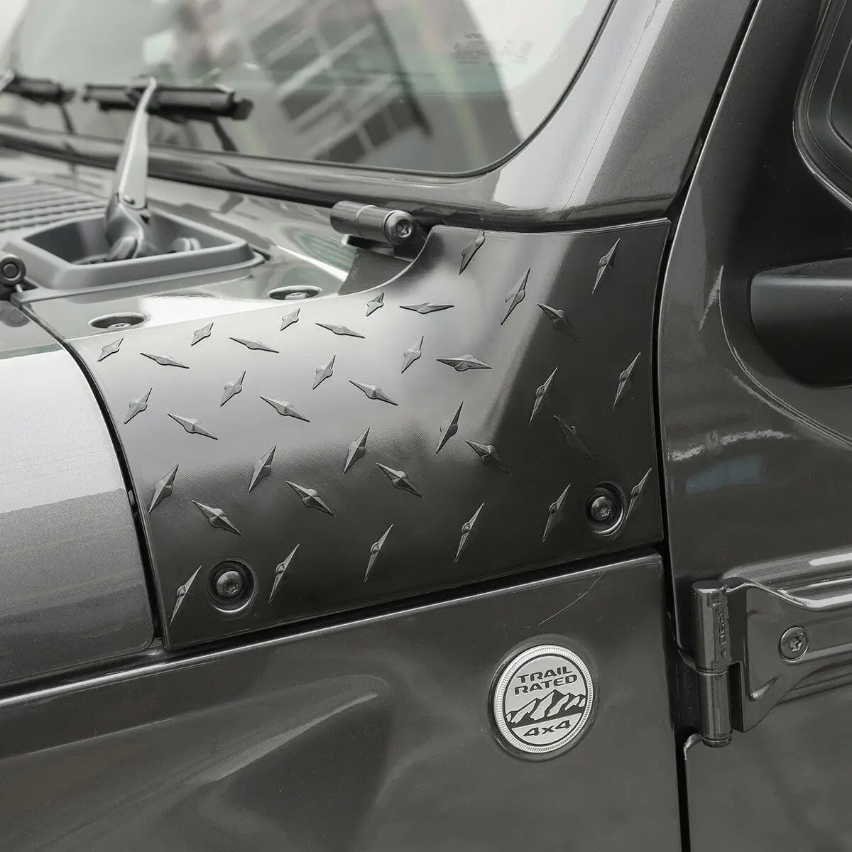 Black ABS Side Body Armor Side Cowl Cover For Jeep Wrangler JL JLU 2018 2019 2pc