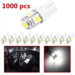 1000 X T10 5SMD 5050 192 168 194 W5W светодиодный Габаритные фонари для автомобиля клиновый сигнал номерной знак Дверь лампы 12 V/24 V белого и синего цвета