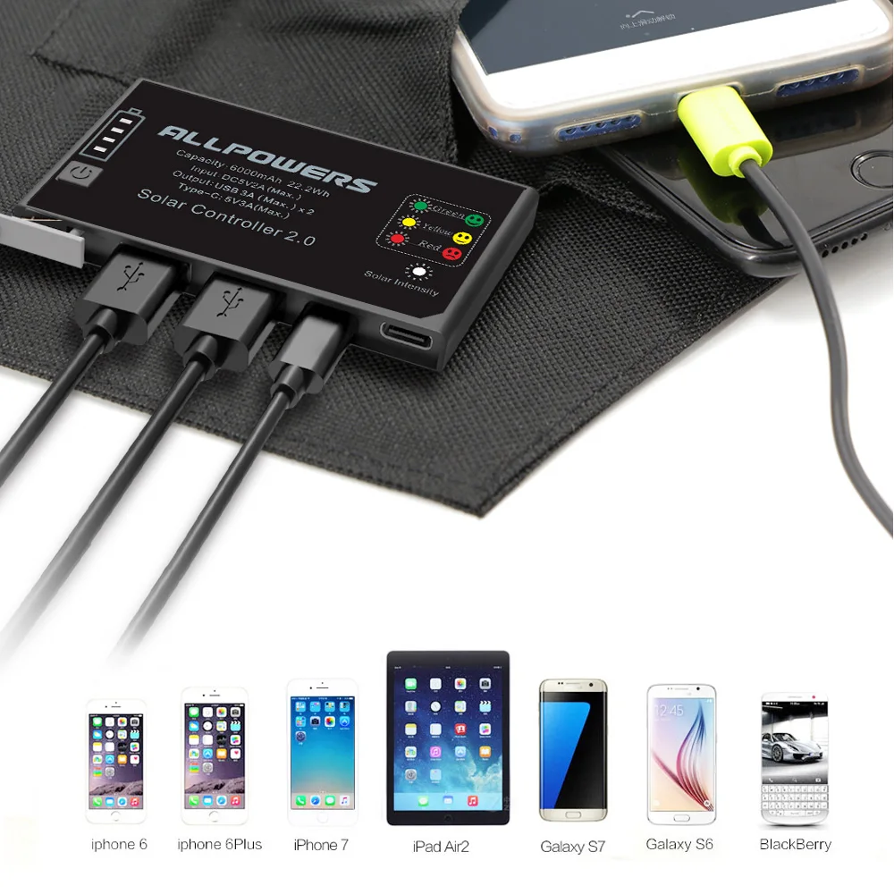 ALLPOWERS Newest Rechargeable Solar Panels Charger 15W for iPhone 6 6s iPhone 7 8 X Xr Xs X max Huawei Samsung LG HTC Sony. ALLPOWERS Newest Rechargeable Solar Panels Charger 15W for iPhone 6 6s iPhone 7 8 X Xr Xs X max Huawei Samsung LG HTC Sony.