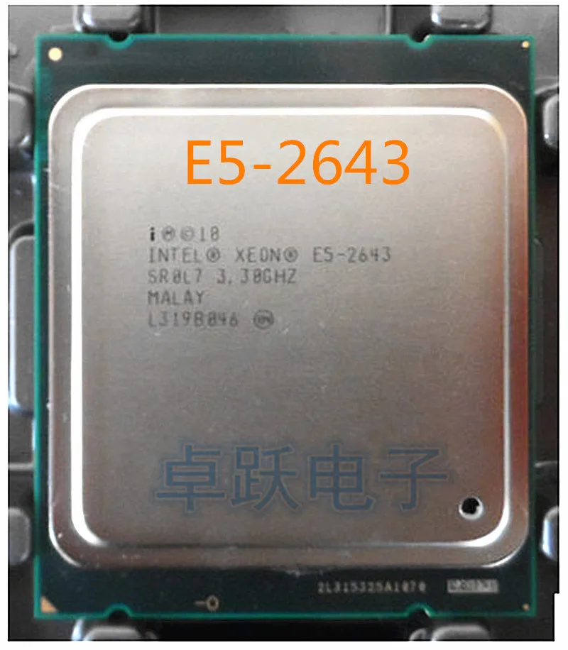 E5 2643 оригинальный Intel Xeon 3 GHz Quad Core 10M Cache DDR3 1600MHz FCLGA2011 TPD 130W Бесплатная доставка|intel