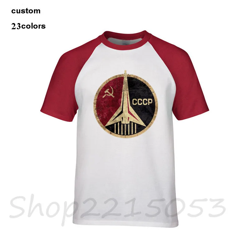 Russia CCCP Yuri Gagarin T-Shirt Men Popular Short Sleeve Crewneck Cotton Family Soviet cosmonaut 1961 T Shirt male tshirt USSR Russia CCCP Yuri Gagarin T-Shirt Men Popular Short Sleeve Crewneck Cotton Family Soviet cosmonaut 1961 T Shirt male tshirt USSR