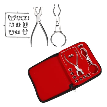 

12Pcs/Set Stainless Steel Teeth Care Dental Dam Kit Dental Surgical Instruments Perforator Dental Dam Hole Puncher Toiletry Kits