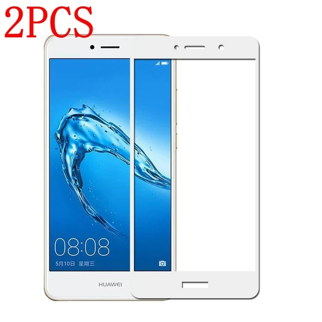 2 шт Полное покрытие закаленное стекло для Huawei Y7 2017 Защитная пленка экрана |