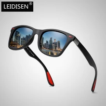 LEIDISEN, дизайн, ультралегкие, TR90, поляризационные солнцезащитные очки для мужчин и женщин, для вождения, квадратный стиль, солнцезащитные очки, мужские очки, UV400