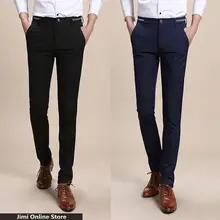 Herren baumwolle hosen casual männer kleid hosen solide anzug hosen männer Business männer slim freizeithose patalones hombres größe 28-36