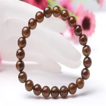 

Genuine Natural Green Garnet Transparent Stretch Charm Crystal Round Bead Women Bracelet 8mm