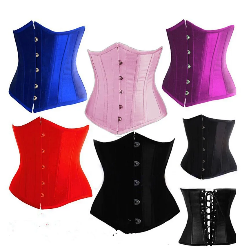 

Underbust Corset Plus Size Lingerie Waist Training Corsets For Women Top Bustier Push Up Waist Cincher Bodyshaper Black