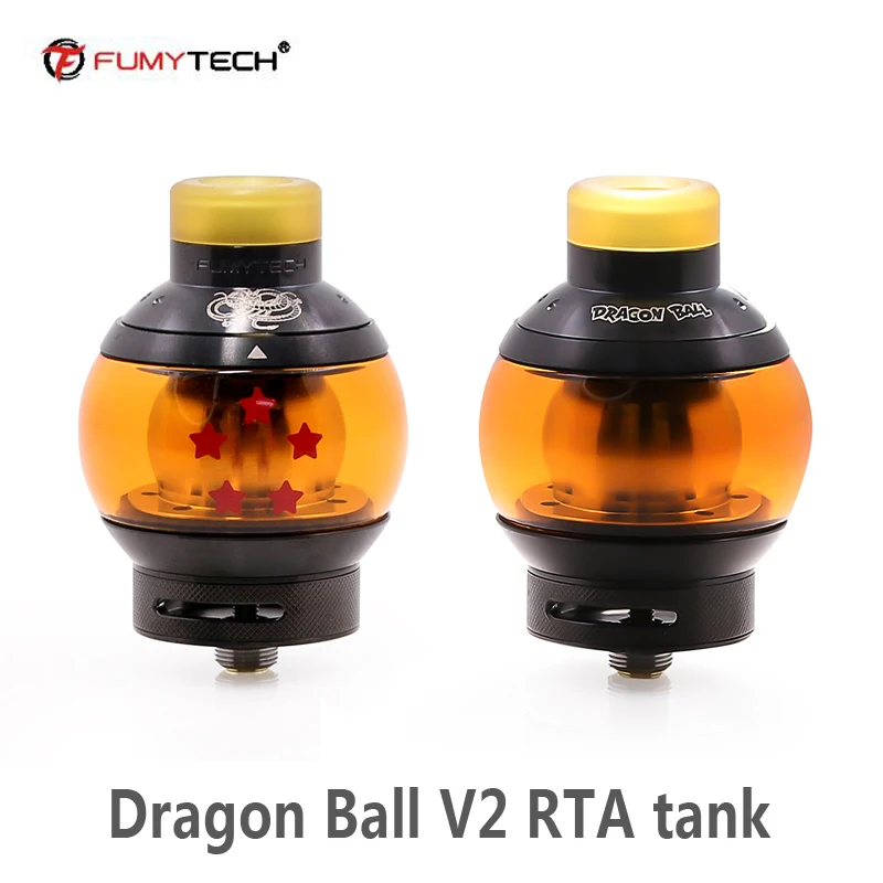 

Original fumytech Dragon Ball RTA V2 Vape Tank 24mm 5.5ml capacity e cigarette Atomizer 810 drip tip VS Dragon Ball RDTA