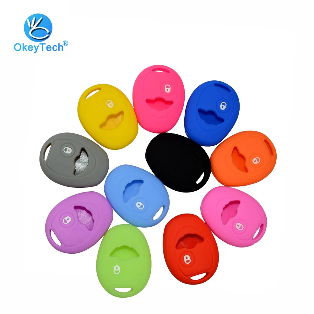 

OkeyTech for Bmw Mini Silicone Rubber Key Case Auto Car Key Cover Protective Sticker Fob for Bmw Mini Cooper R50 R53 Accessories