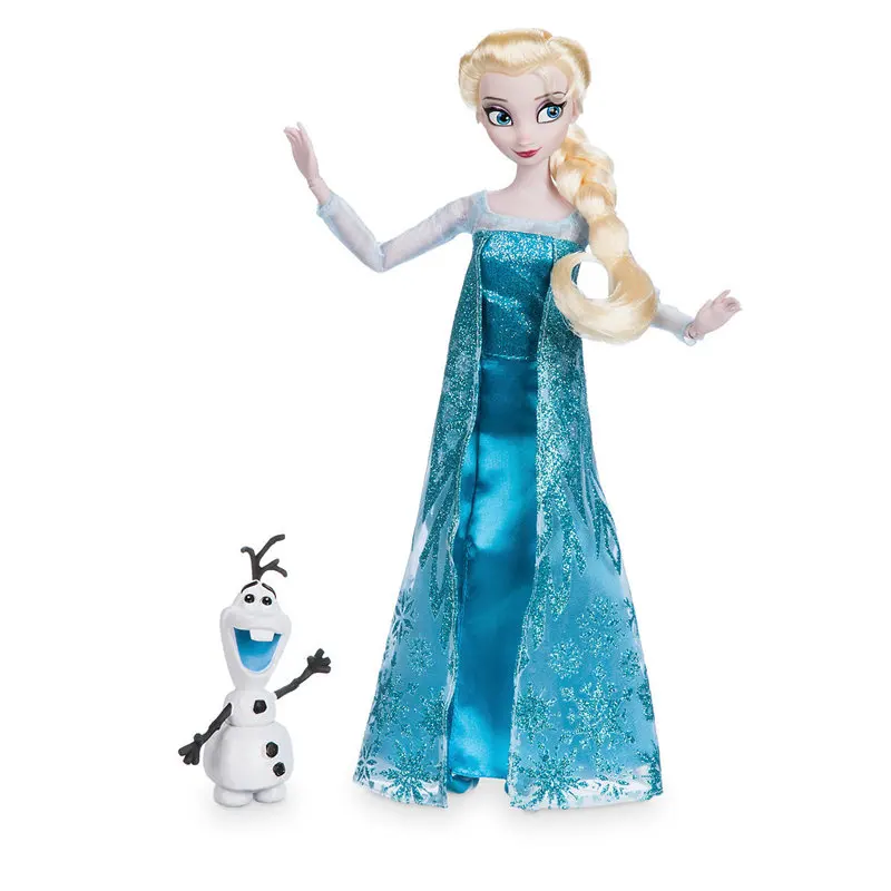 Original DISNEY Store Frozen princess Elsa Classic princess Doll with Olaf Figure toys For children gift