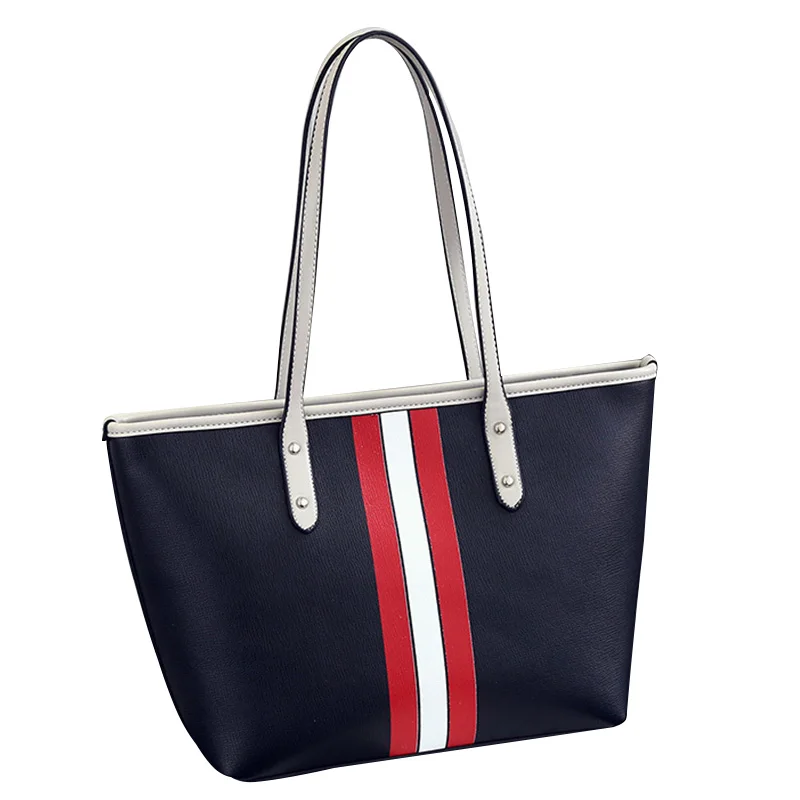 

New Women Totes Commuter Fashion Handbag Singles Shoulder Bags Femme Large Capacity PU Leather Elegant Hit Color Bag Many Color