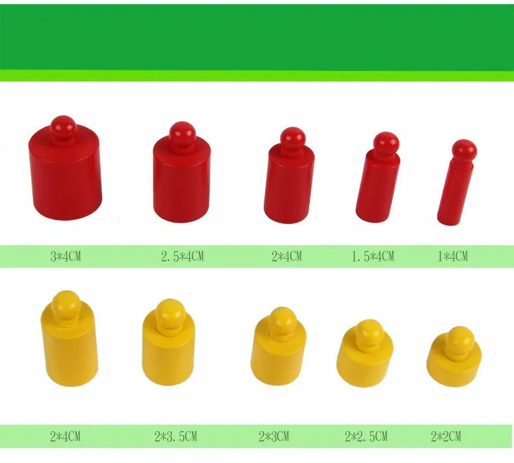 Новое поступление, детские игрушки Монтессори, красочные розетки, набор цилиндров из бука, многоцветный блок, Ранние обучающие математические обучающие игрушки