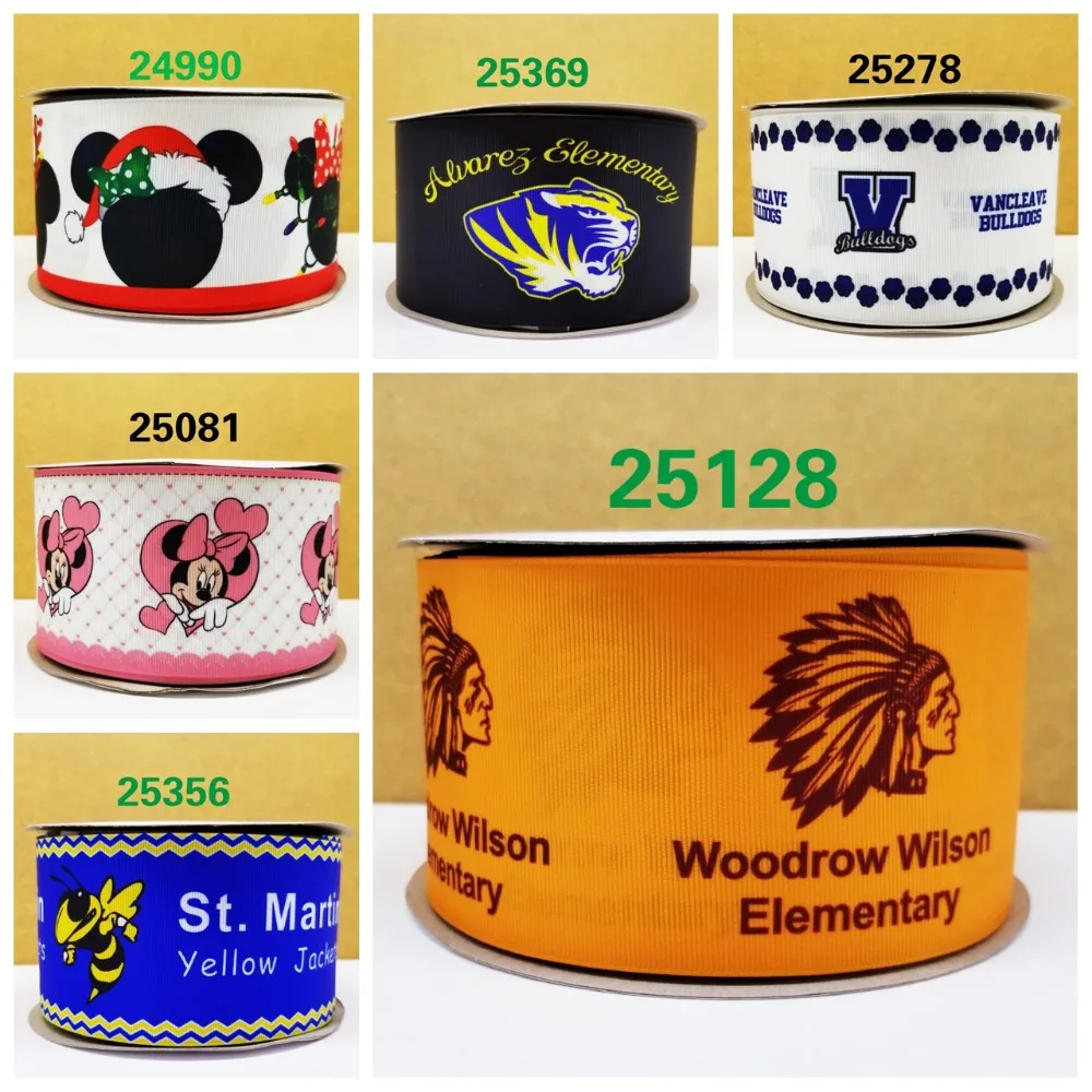 

Cartoon printed grosgrain ribbon ,satin ribbon 10 yards . 24990-