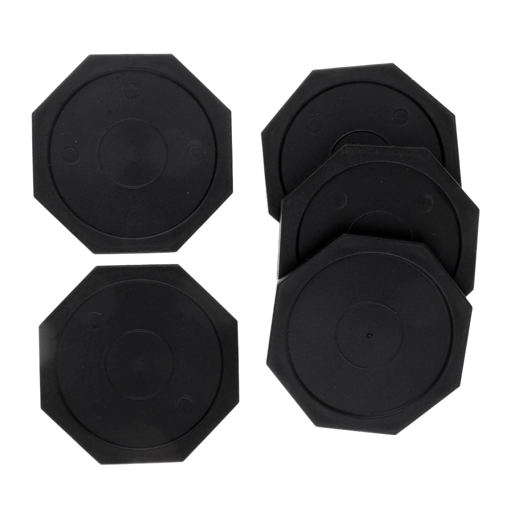 5 шт. 63 мм черный воздушный Хоккей восьмиугольник шайбы для полноразмерных хоккейных столов прочный пластик