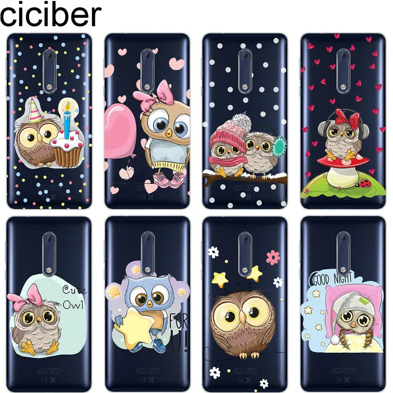 

ciciber Owl Heart For Nokia 8 7 7.1 6 6.1 5 5.1 3 3.1 2 2.1 1 Plus Sirocco Cover Clear Soft TPU For Nokia X7 X6 X5 X3 Phone Case