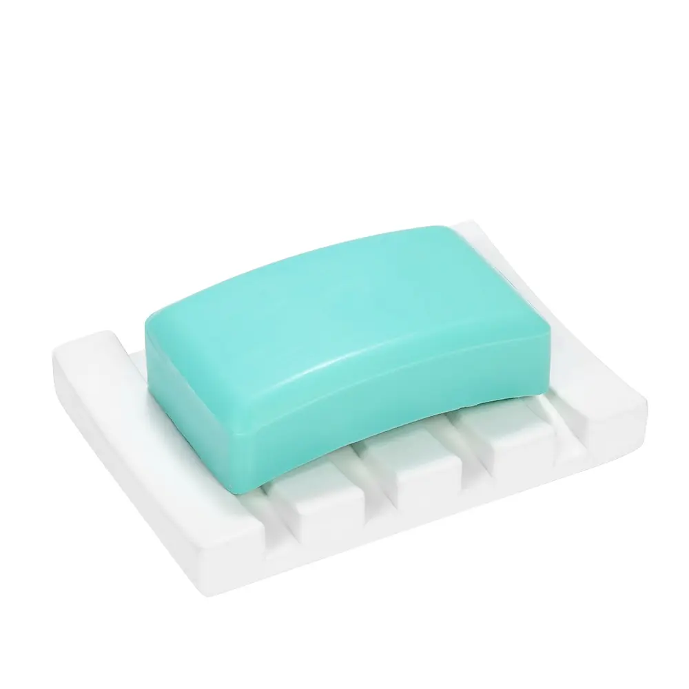 

Shower Soap Box Holding Coaster White Soap Organizer Absorbent Diatomite Soap Dish Holder Kitchen Washing Bathroom Accessories