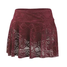 Юбка пляжная кружевная короткая пляжная одежда купальник модные однотонные пляжные стрейч-колготки цельный купальник женский 40JU03