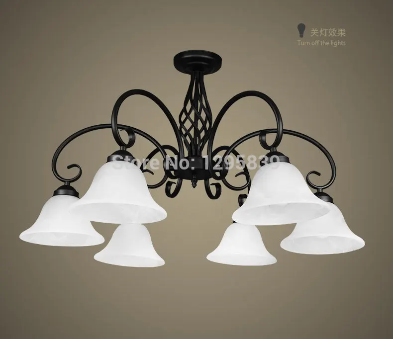 

Six Chandelier wrought iron lamps European model lower living room bedroom dining room den lamp New Promotions