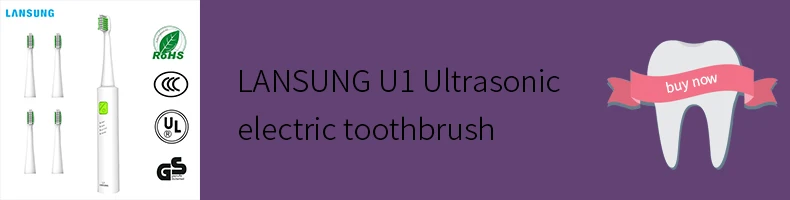LANSUNG, Ультразвуковая электрическая зубная щетка, ультра Звуковая, автоматическая зубная щетка для взрослых, перезаряжаемая, 4 шт, насадки для зубных щеток, сменные белые