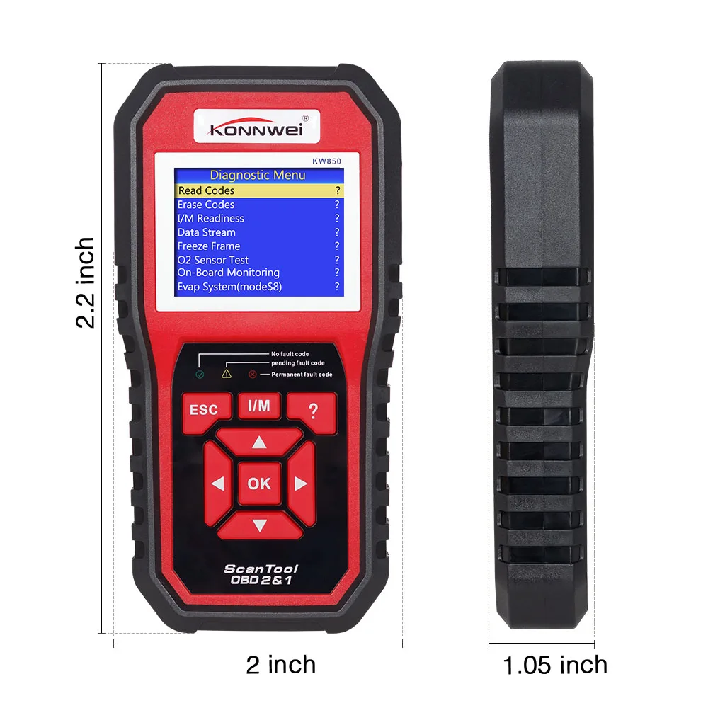 KONNWEI KW850 OBD2 EOBD CAN BUS автоматический диагностический инструмент один клик обновление KONNWEI KW 850 лучше, чем AL519 AD410 AD510 инструмент сканирования