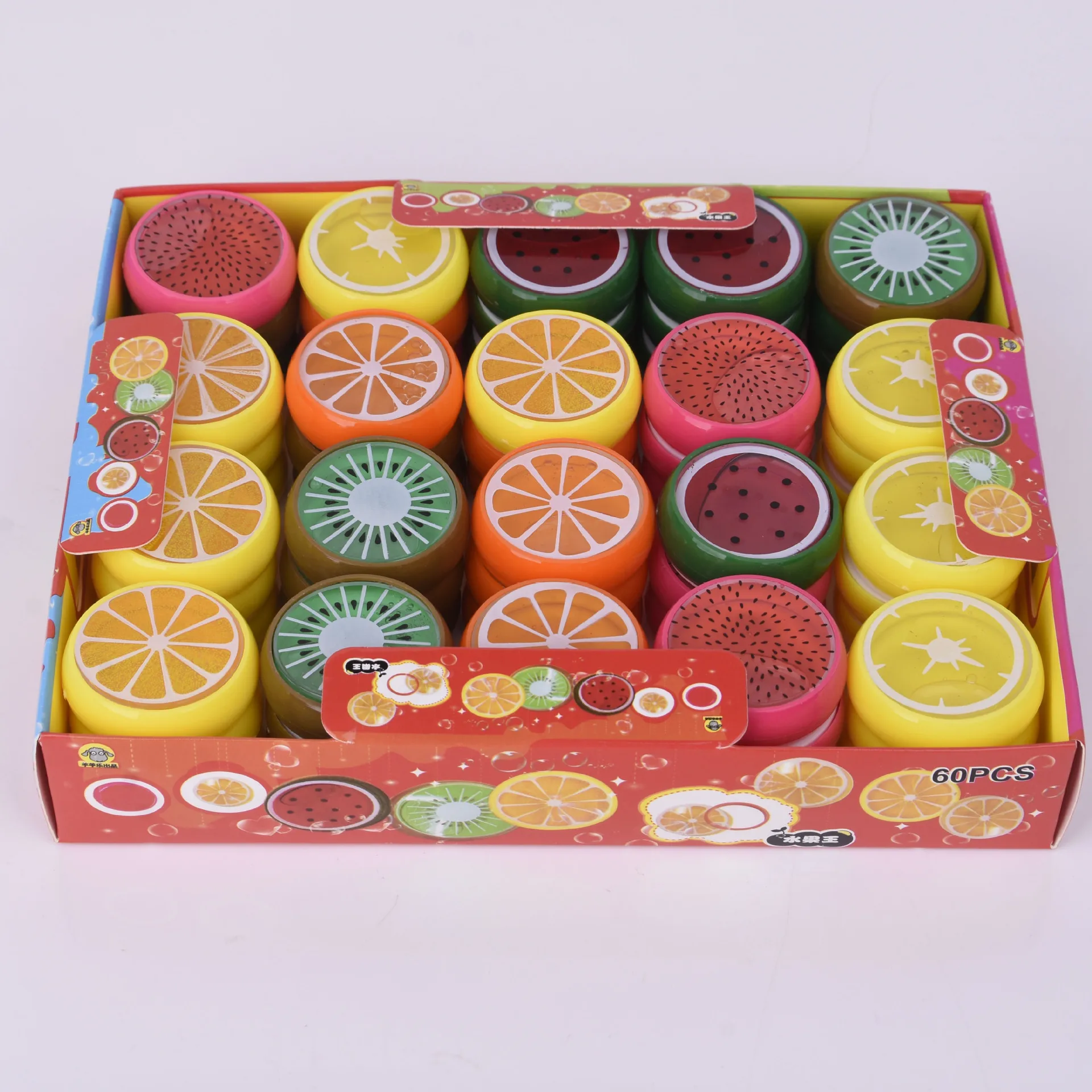 

60pcs Fruit Slime Kits Magnetic Polymer Clay Crystal Slime Mud Transparent for Kids Intelligent Hand Plasticine Mud Playdough