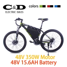 Электрический горный электровелосипед 48 В 350 Вт. Мотор 48 В 15.6ач. Литий-ионный аккумулятор. Электрический велосипед LCD5 с дисплеем