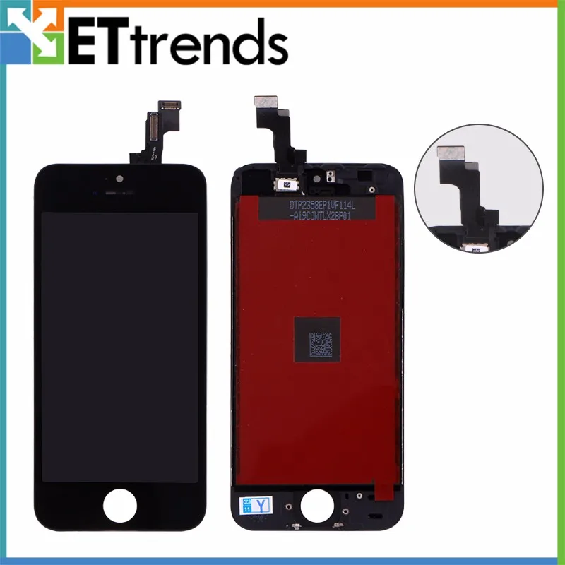 

1 Piece 100% Original Lcd Refurbished A+ For iPhone 5S LCD Screen Touch Digitizer Full Assembly One by One Tested DHL Free Ship