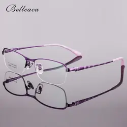 Bellcaca Для женщин зрелище Рамки глаз Очки компьютер Оптический Рецепт прозрачные линзы Очки Рамки чистый Титан для женщин bc293