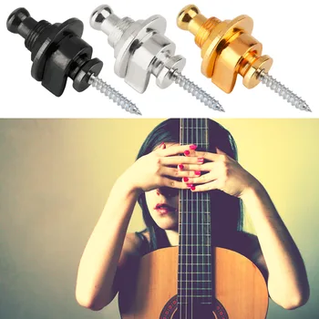 

1pc Round Head Strap Lock Pins Screw for Electric Acoustic Bass Guitar free shipping