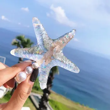 

Elegant Starfish Star Hair Clips For Lady Women Hairpins Summer Beach Holiday Party Barrettes Hair Accessories Dropshipping