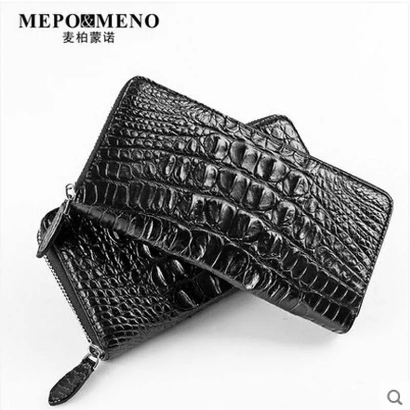 

2018 maibomengnuo Authentic real crocodile wallet without splicing fashion and simple ladies' long zipper bag