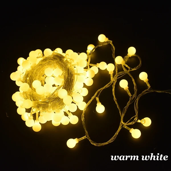 Warm White 110 В, 220 В, 6 м, 10 м, 20 м, 30 м, 50 м, матовый светодиодный светильник-гирлянда, Рождественская гирлянда для праздничной вечеринки, свадьбы, домашнего уличного украшения - Испускаемый цвет: Warm White