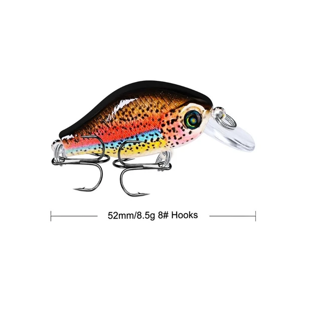 1pcs 52mm 8.5g Crank Fishing Lure Wobbler Floating Artificial plastic Hard Bait Trout Crankbait Bass Pike Japan Fishing Tackle 6