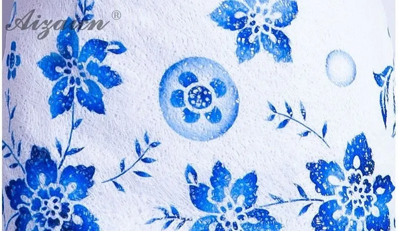 Новинка 2019 г. весна сине Белые Длинные Cheongsam Современные платья для женщин для Традиционный китайский костюмы Qi Pao Oriental стиль элегантное пла
