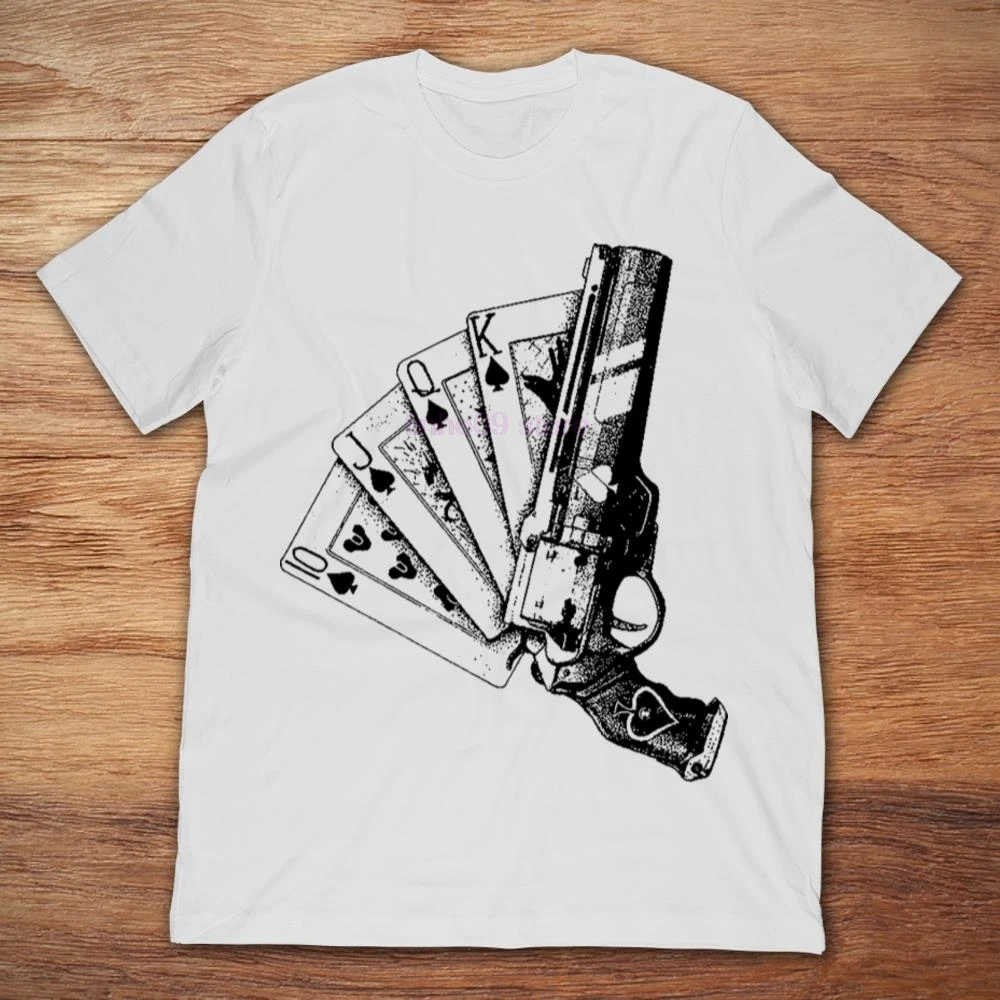 

2019 Brand Destiny 2 Gun With Spades men t-shirt