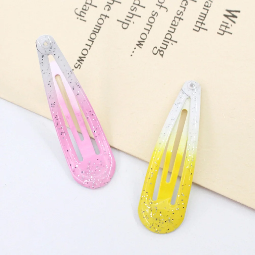 1 PC Glitter Gradient Color Girls Baby Hairpins Hair Clips Kid Barrettes Bobby Pins Headwear Children Accessories Baby BB Clips