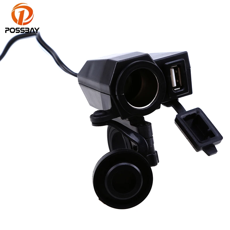 

POSSBAY Waterproof Motorcycle USB 12 V Cigarette Lighter 5V USB Power Port Adaptor Outlet Charger Power Socket USB Cell Phone