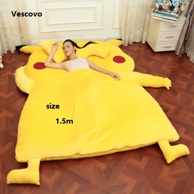 Vescovo Creative fold Pikachu mattress Thicken Japanese-style lazy sofa, lovely and comfortable size of 1.2m/1.5m Vescovo Creative fold Pikachu mattress Thicken Japanese-style lazy sofa, lovely and comfortable size of 1.2m/1.5m