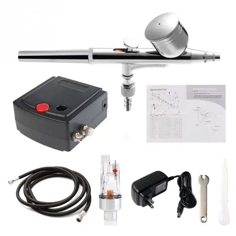 Ccriwin T100k Airbrush Kit For Cake Tools Makeup Tattoo Complete