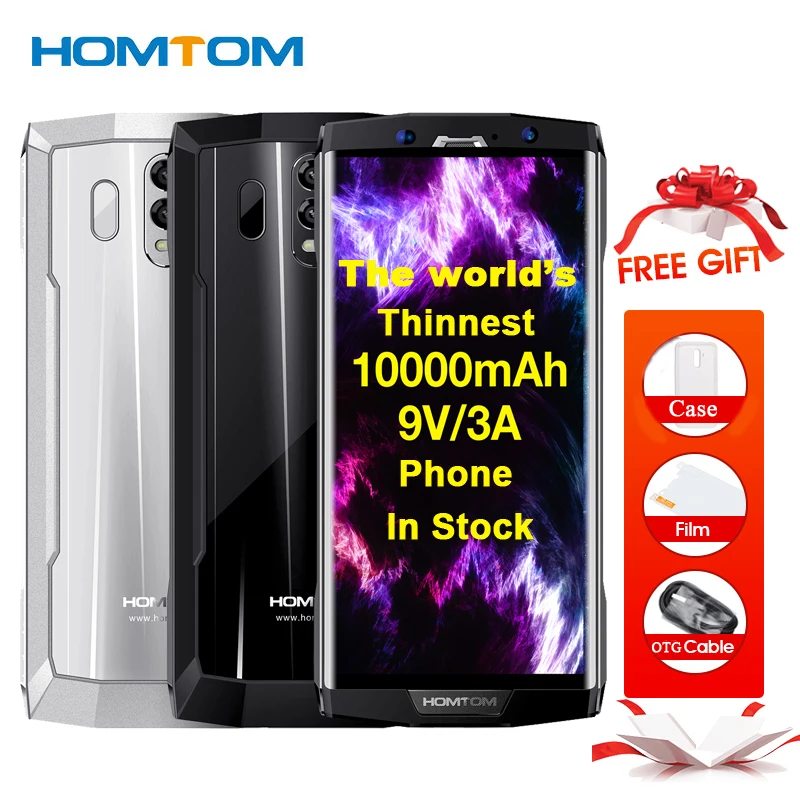 

HOMTOM HT70 Octa Core Android 7.0 10000mAh Smartphone 6.0 Inch 18:9 Display 16MP+5MP Dual Cams 4GB RAM 64GB ROM OTG Mobile Phone